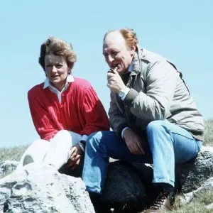 Neil Kinnock Ex Labour Party leader and his wife Glenys in Wales a part of the Labour