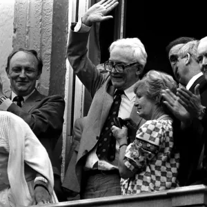 NEIL KINNOCK AND GLENYS KINNOCK WITH MICHAEL FOOT AND HIS WIFE JILL CRAIGIE AND RIGHT