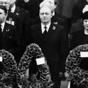Neil Kinnock with Margaret Thatcher and David Steel at Remembrance Day service Neil Kinnock with Margaret Thatcher and David Steel at Remembrance Day service