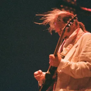 Neil Young performing at The Reading Festival, England, Sunday 27th August 1995 Neil Young performing at The Reading Festival, England, Sunday 27th August 1995