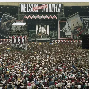 Nelson Mandela 70th Birthday Tribute Concert Print at Wembley Stadium