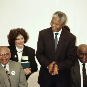 Nelson Mandela at the Hansdworth Leisure Centre in Handsworth, Birmingham Nelson Mandela at the Hansdworth Leisure Centre in Handsworth, Birmingham