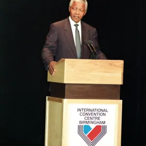 Nelson Mandela speaks at the ICC, Birmingham, 11th October 1993 Nelson Mandela speaks at the ICC, Birmingham, 11th October 1993