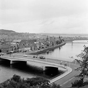 Ness Bridge over the River Ness in Inverness, Inverness-shire. 17th June 1964