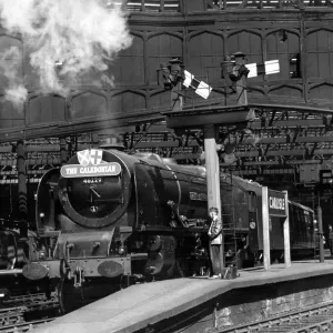 The new British Railways express, The Caledonian pulls out of Carlisle Station on 17th The new British Railways express, The Caledonian pulls out of Carlisle Station on 17th