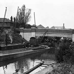 New canal bridge at West Drayton. Circa 1936