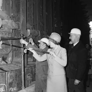New coke ovens open at South Bank, Middlesbrough. 1971 New coke ovens open at South Bank, Middlesbrough. 1971