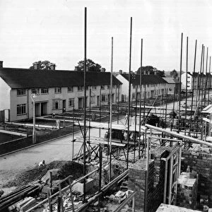 A new council housing estate being constructed at Borehamwood north of London