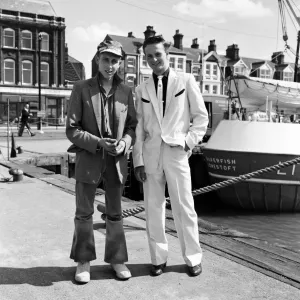A new craze - Fancy suits worn by trawler fishermen at Lowestoft, Suffolk A new craze - Fancy suits worn by trawler fishermen at Lowestoft, Suffolk