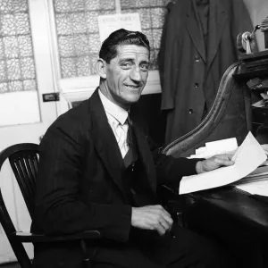 New Crystal Palace manager Ronnie Rooke in his office. 2nd May 1949 New Crystal Palace manager Ronnie Rooke in his office. 2nd May 1949