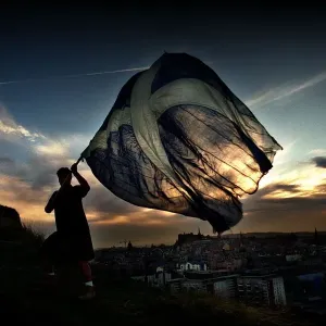 New Dawn Edinburgh Print - September 1997 Saltire Flag Waver