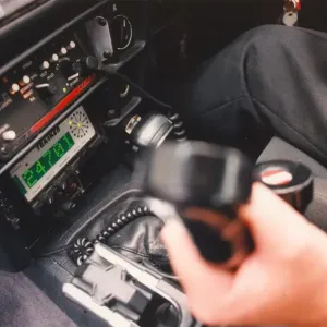 The new hi-tech tracking system in the Sierra Cosworth police car 01 / 06 / 98 circa