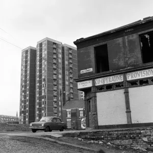 New high-rise flats and soon-to-be demolished buildings side by side in Vale Street New high-rise flats and soon-to-be demolished buildings side by side in Vale Street