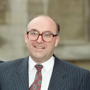 Black and white print of John Smith as the New Labour Leader