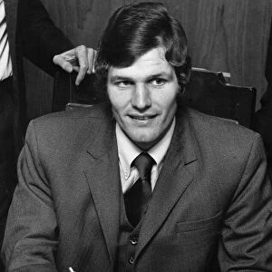 New Liverpool forward John Toshack officially signs for the club at Anfield following