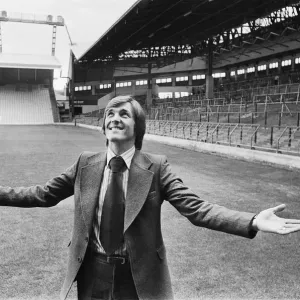 Black and white print of Kenny Dalglish at Anfield, August 1977