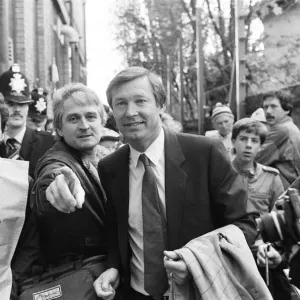 New Manchester United manager Alex Ferguson at the Manor Ground in Oxford before his New Manchester United manager Alex Ferguson at the Manor Ground in Oxford before his