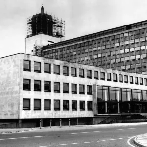 The new Newcastle Civic Centre, showing the vast area of glass. 2nd August 1967