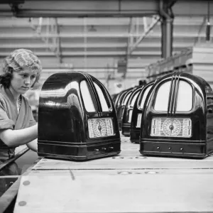 The Philco Peoples Radio production line at Perivale factory The Philco Peoples Radio production line at Perivale factory