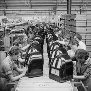 The new production line at the Philco Radio & Television Corporation factory in Perivale The new production line at the Philco Radio & Television Corporation factory in Perivale