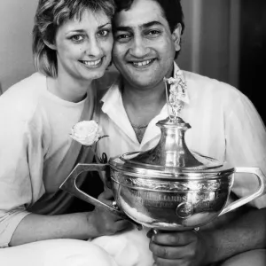 Joe Johnson with Trophy Print, 6th May 1986 Joe Johnson with Trophy Print, 6th May 1986