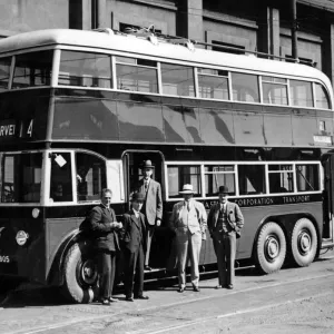 Newcastle Trackless Trolley Bus Print, 26th July 1935 Newcastle Trackless Trolley Bus Print, 26th July 1935