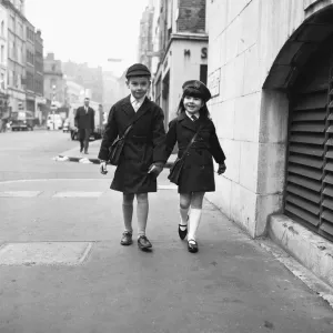 New uniforms to return to school after half term break 7th February 1967