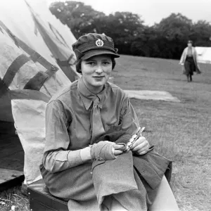 W.A.T.S. Recruit at Cowshot Manor Camp, Brookwood Print