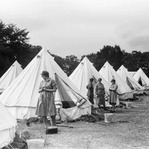 New W.A.T.S. Recruits at Cowshot Manor Camp, 1939 Print