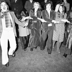 New Year Revellers in Centenary Square Birmingham Print 1973