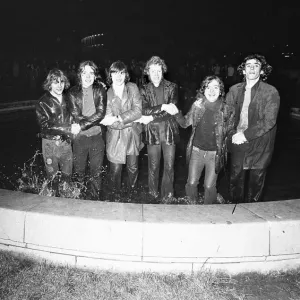 New Year Revellers seeing in 1973 by taking a quick dip in the fountain in Centenary