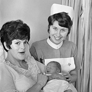 New Years Day baby in Teesside. 1st January 1971