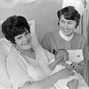 New Years Day baby in Teesside. 1st January 1971 New Years Day baby in Teesside. 1st January 1971