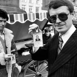 Newcastle barrow boys with their licences for legal trading in the city centre on 26th