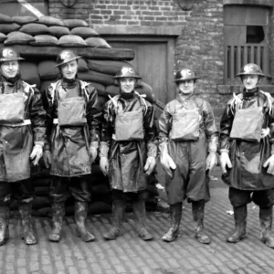 Newcastle Chronicle and Journal staff wearing gas masks as part of air raid precautions Newcastle Chronicle and Journal staff wearing gas masks as part of air raid precautions