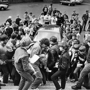 Newcastle United footballer Kevin Keegan is greeted by jubilant Newcastle fans at St Newcastle United footballer Kevin Keegan is greeted by jubilant Newcastle fans at St