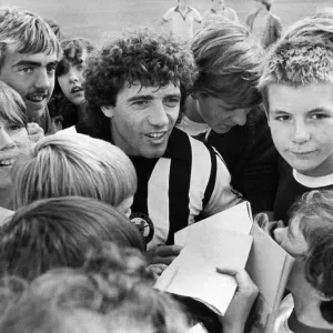 Newcastle United footballer Kevin Keegan is surrounded by young Newcastle fans during a Newcastle United footballer Kevin Keegan is surrounded by young Newcastle fans during a