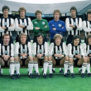 Newcastle United pose for a team shot at St James July 1976