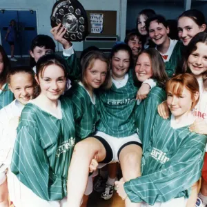 Newlands School, Middlesbrough, 2nd May 1997. Pictured, Under 14s Girls Football Team Newlands School, Middlesbrough, 2nd May 1997. Pictured, Under 14s Girls Football Team