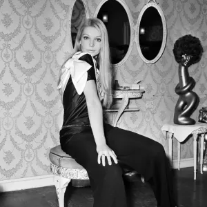 Newly crowned Miss World Eva Rueber Staier, in the salon at the Picaddilly Hotel