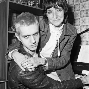 Newlywed punk rockers Helga (aged 45) and Adrian (17) Marsden at home in Ward Green Newlywed punk rockers Helga (aged 45) and Adrian (17) Marsden at home in Ward Green