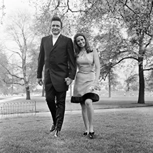 Newlyweds Johnny Cash and June Carter in London, Friday 3rd May 1968