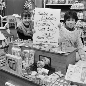These Newsome girls raised 60 for the famine victims in Ethiopia. 19th February 1985 These Newsome girls raised 60 for the famine victims in Ethiopia. 19th February 1985