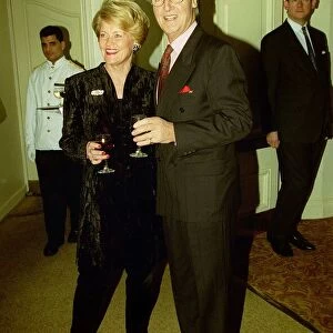 Nicholas Parsons Actor / TV Presenter December 98 With his wife at the Variety Club