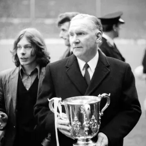 Bill Nicholson of Tottenham Hotspur - February 1971 holding the winning League Cup Bill Nicholson of Tottenham Hotspur - February 1971 holding the winning League Cup