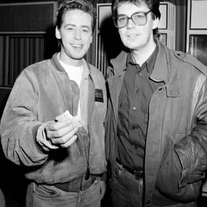 Nick Hayward & Mike Reid pictured 19 / 01 / 1989 Nick Hayward & Mike Reid pictured 19 / 01 / 1989