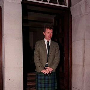 Nicky Campbell TV Presenter December 1997 On his wedding day to Tina Ritchie waiting