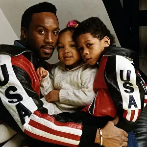 Nigel Benn Boxer with his children Sade and Dominic