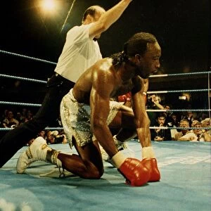 Nigel Benn boxer middleweight champion of the world during a fight