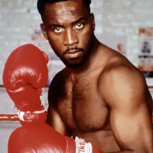 Nigel Benn Print: 1988 Black and White Photograph